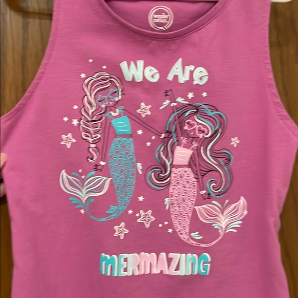 WONDER NATION UEC Girls Size Medium (7/8) Mermaid Tank Top Purple Blue - Picture 4 of 8